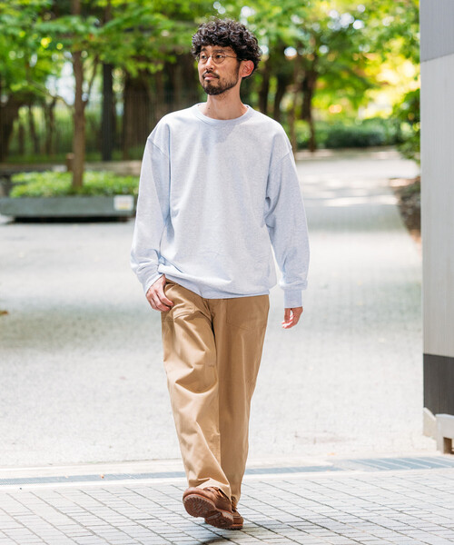 FREAK'S STORE(フリークスストア)の「HEAVY WEIGHT CREW NECK SWT 13oz/ヘビーウェイト クルーネックスウェット/13オンス/リラックスフィット(スウェット・メンズ・オリーブ/ブラック/その他9/グレー/ライトグレー・LARGE/SMALL/MEDIUM)」の10枚目の写真