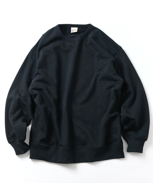 flexwitme スウェット　BLACK セール】HEAVY WEIGHT CREW NECK SWT 13oz/ヘビーウェイト クルー