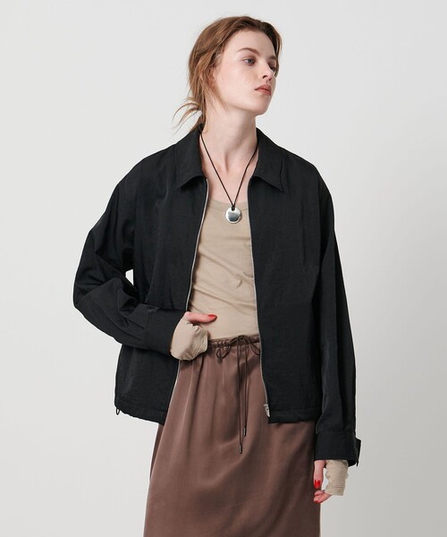ASTRAET(アストラット)の「<ASTRAET>ナイロン スソドローコード ジップブルゾン(シャツ/ブラウス・レディース・ブラック/ダークブラウン・FREE)」の17枚目の写真