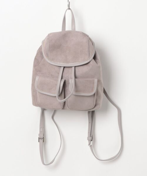 an meets zakka(アンミツザッカ)の「an meets zakka スエード合成皮革レトロミニリュックサック(バックパック/リュック・レディース・ブラック/グレー/モカ・ONESIZE)」の2枚目の写真