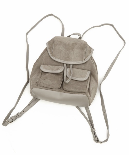 an meets zakka(アンミツザッカ)の「an meets zakka スエード合成皮革レトロミニリュックサック(バックパック/リュック・レディース・ブラック/グレー/モカ・ONESIZE)」の17枚目の写真
