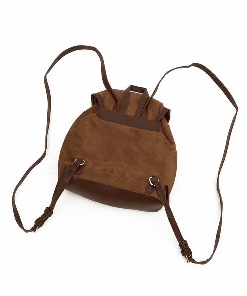 an meets zakka(アンミツザッカ)の「an meets zakka スエード合成皮革レトロミニリュックサック(バックパック/リュック・レディース・ブラック/グレー/モカ・ONESIZE)」の13枚目の写真