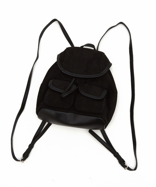 an meets zakka(アンミツザッカ)の「an meets zakka スエード合成皮革レトロミニリュックサック(バックパック/リュック・レディース・ブラック/グレー/モカ・ONESIZE)」の16枚目の写真