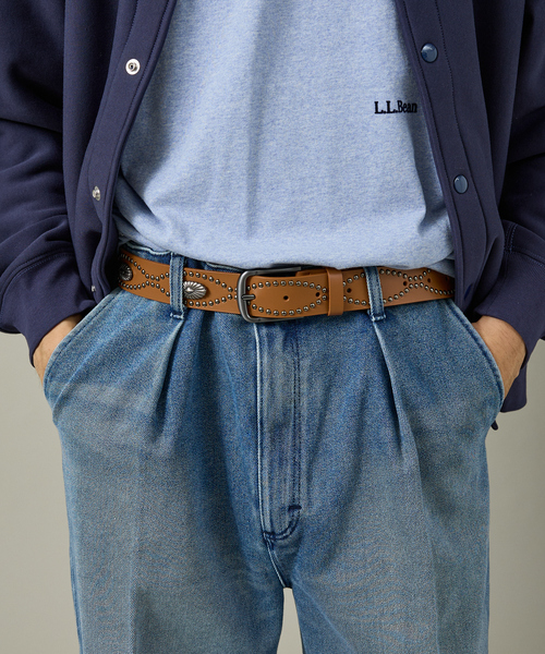 ABAHOUSE（アバハウス）の「【ウエスタン コンチョ スタッズ ベルト】Concho Studded Belt /ヴィンテージライク/ユニセックス（ベルト・メンズ・キャメル/ダークブラウン/ブラック・フリー）」の3枚目の写真