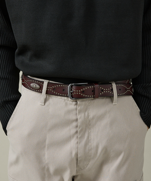 ABAHOUSE（アバハウス）の「【ウエスタン コンチョ スタッズ ベルト】Concho Studded Belt /ヴィンテージライク/ユニセックス（ベルト・メンズ・キャメル/ダークブラウン/ブラック・フリー）」の11枚目の写真