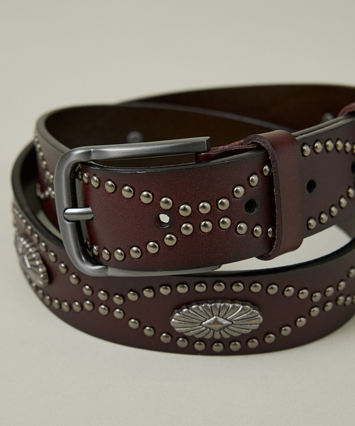 ABAHOUSE（アバハウス）の「【ウエスタン コンチョ スタッズ ベルト】Concho Studded Belt /ヴィンテージライク/ユニセックス（ベルト・メンズ・キャメル/ダークブラウン/ブラック・フリー）」の13枚目の写真