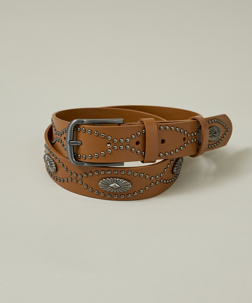 ABAHOUSE（アバハウス）の「【ウエスタン コンチョ スタッズ ベルト】Concho Studded Belt /ヴィンテージライク/ユニセックス（ベルト・メンズ・キャメル/ダークブラウン/ブラック・フリー）」の14枚目の写真