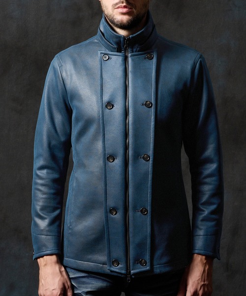 マイクロ起毛ポンチ ムラプリントナポレオンブルゾン（その他アウター