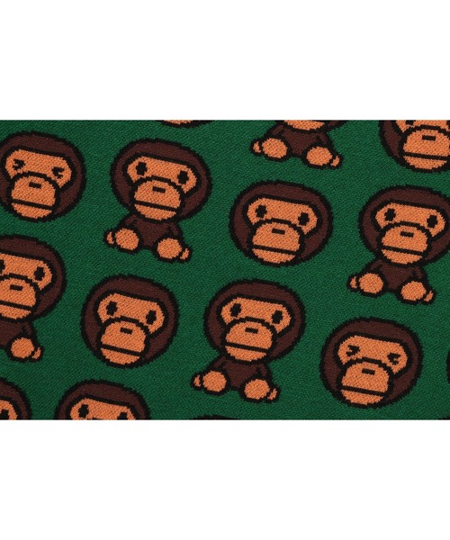 A BATHING APE（アベイシングエイプ）の「BABY MILO PATTERN KNIT SWEATER（ニット/セーター・キッズ・グリーン/ピンク/イエロー・130/120/110/140/100）」の7枚目の写真