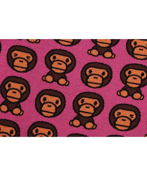 A BATHING APE（アベイシングエイプ）の「BABY MILO PATTERN KNIT SWEATER（ニット/セーター・キッズ・グリーン/ピンク/イエロー・130/120/110/140/100）」の4枚目の写真