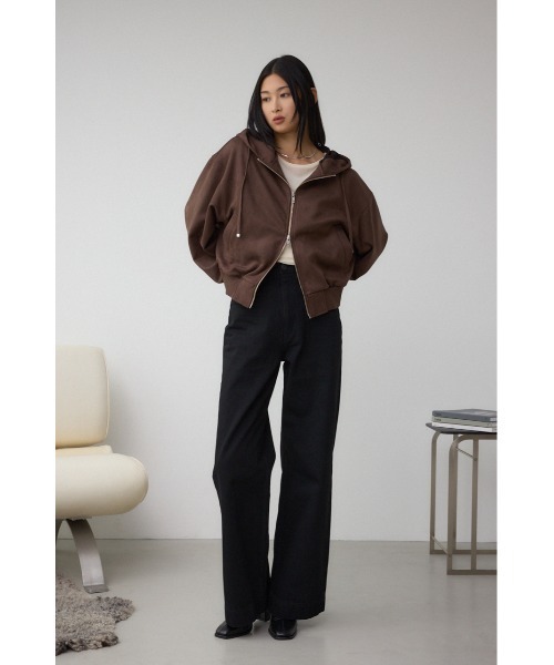 セール】フェイクスエードフーディブルゾン（ブルゾン）｜AZUL BY