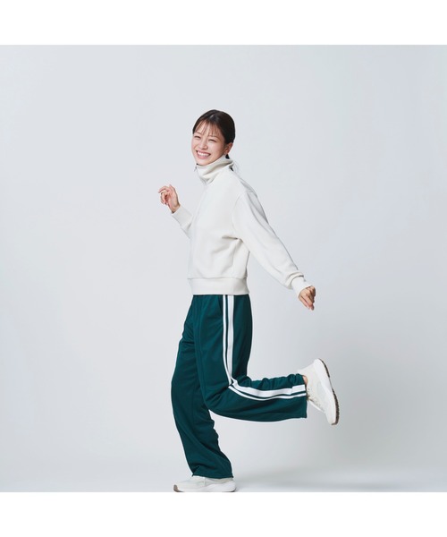 TIGORA（ティゴラ）の「ティゴラ TIGORA スウェットハーフジッププルオーバー（スウェット・レディース・オフホワイト/ダークブルー・S/M/L/XL）」の19枚目の写真