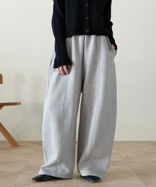 RAGEBLUE（レイジブルー）の「ポンチスウェットワイドパンツ（スウェットパンツ・レディース・ダークブラウン/グレー系その他・FREE）」の11枚目の写真