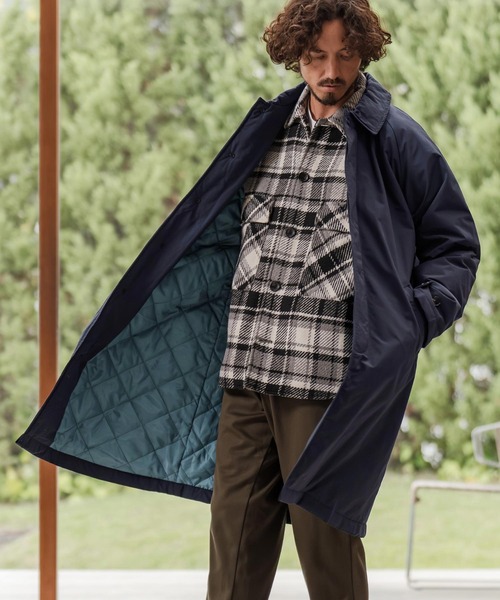 CAMBIO（カンビオ）の「mj11211-ロクヨンクロス中綿ステンカラーコート(CAM-7354)（ステンカラーコート・メンズ・ネイビー系/ブラック・M/L）」の6枚目の写真