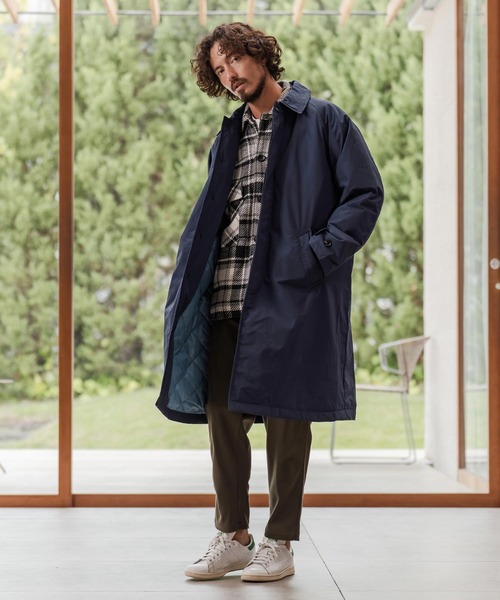 mj11211-ロクヨンクロス中綿ステンカラーコート(CAM-7354)（ステン