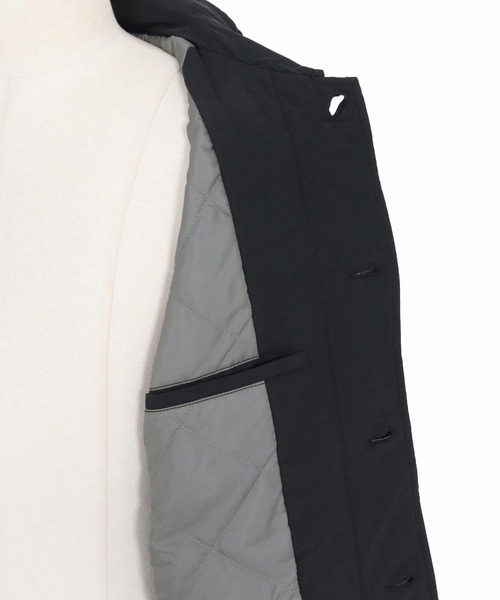 CAMBIO（カンビオ）の「mj11211-ロクヨンクロス中綿ステンカラーコート(CAM-7354)（ステンカラーコート・メンズ・ネイビー系/ブラック・M/L）」の12枚目の写真