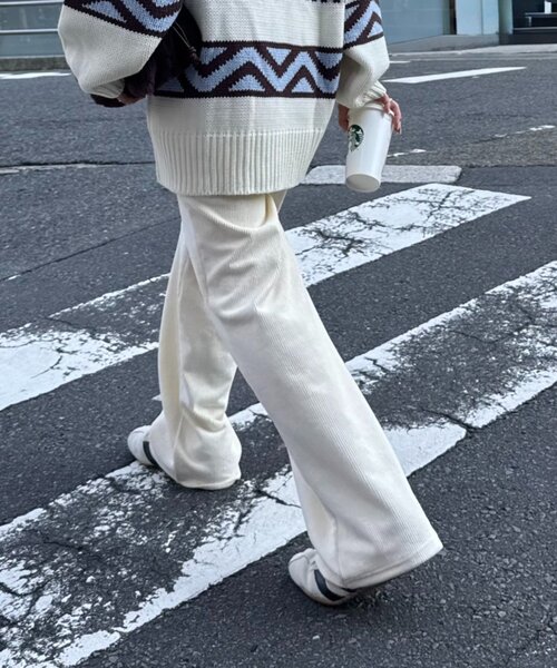 WILLOW(ウィロー)の「【willow】ストレッチコーデュロイパンツ(その他パンツ・レディース・ブラウン/オフホワイト・MEDIUM/SMALL)」の3枚目の写真