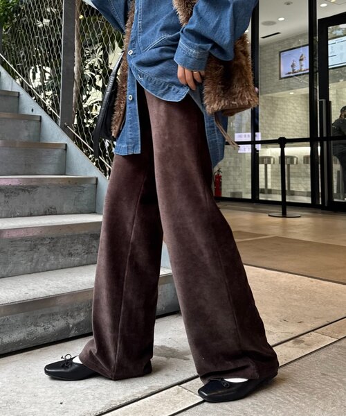 WILLOW(ウィロー)の「【willow】ストレッチコーデュロイパンツ(その他パンツ・レディース・ブラウン/オフホワイト・MEDIUM/SMALL)」の9枚目の写真