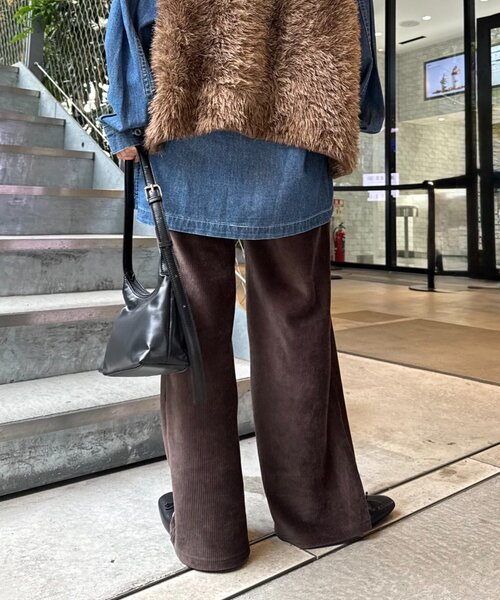WILLOW(ウィロー)の「【willow】ストレッチコーデュロイパンツ(その他パンツ・レディース・ブラウン/オフホワイト・MEDIUM/SMALL)」の10枚目の写真
