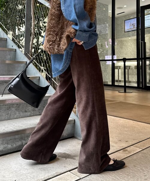 WILLOW(ウィロー)の「【willow】ストレッチコーデュロイパンツ(その他パンツ・レディース・ブラウン/オフホワイト・MEDIUM/SMALL)」の11枚目の写真