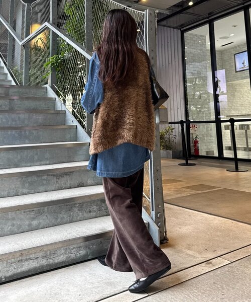 WILLOW(ウィロー)の「【willow】ストレッチコーデュロイパンツ(その他パンツ・レディース・ブラウン/オフホワイト・MEDIUM/SMALL)」の13枚目の写真