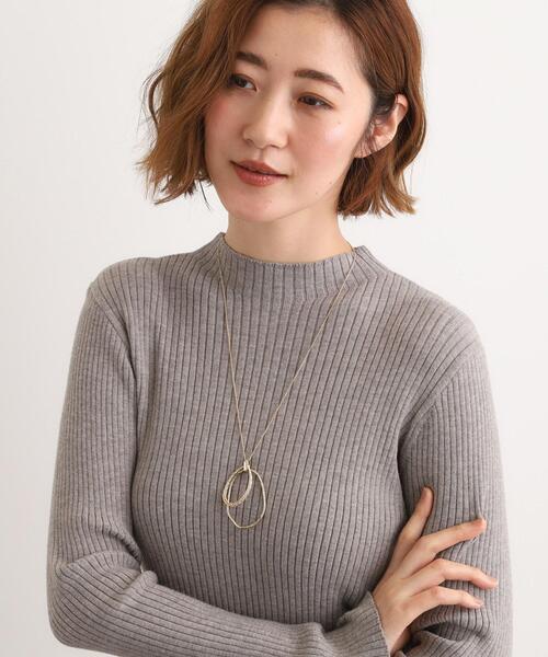 grove（グローブ）の「ダブルオーバルビッグリングネックレス（ネックレス・レディース・ゴールド/シルバー・00）」の7枚目の写真