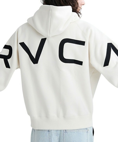 RVCA（ルーカ）の「RVCA ARCH BACK SIDE ZIP HD（パーカー・メンズ・チャコール/ライトピンク/ブラック/ホワイト系2・M/L）」の7枚目の写真
