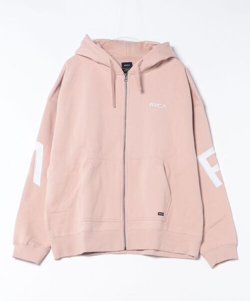RVCA（ルーカ）の「RVCA ARCH BACK SIDE ZIP HD（パーカー・メンズ・チャコール/ライトピンク/ブラック/ホワイト系2・M/L）」の10枚目の写真