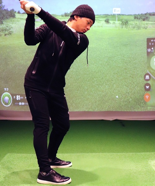 LUXE/R GOLF(ラグジュ ゴルフ)の「(RM)【LUXE/R GOLF】スウェット×フリース スタンド ZIPパーカー(パーカー・メンズ・ブラック/ライトグレー/オフホワイト・M/L/XL)」の5枚目の写真