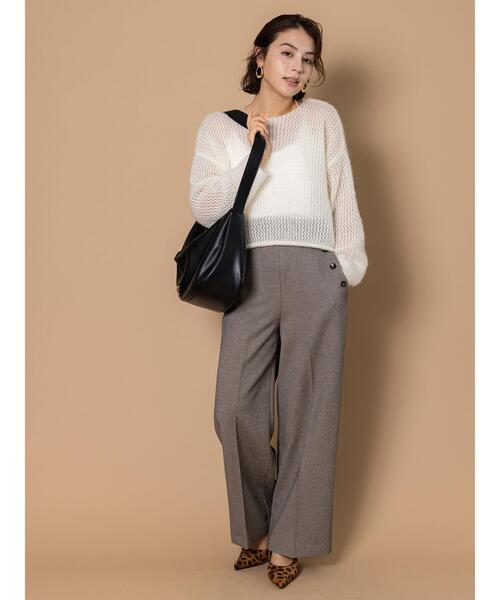 Te chichi(テチチ)の「キャットヤーンメッシュニット(ニット/セーター・レディース・オフホワイト/ブルー/グレー・F)」の12枚目の写真