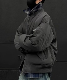 SHIBUYA Zy.（シブヤジー）の「GRID-LINED COREフェイクカラーボンバージャケット（ブルゾン）」