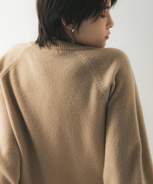 URBAN RESEARCH(アーバンリサーチ)の「カシミヤ強縮クルーネックニット(ニット/セーター・レディース・ベージュ/ライトグレー/チャコールグレー/レッド・FREE)」の15枚目の写真