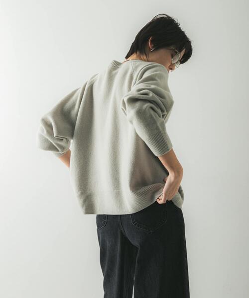 【BEIGE】カシミヤ強縮クルーネックニット URBAN RESEARCH｜カシミヤ強縮クルーネックニット | Rakuten Fashion