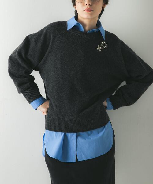 セール】カシミヤ強縮クルーネックニット（ニット/セーター）｜URBAN