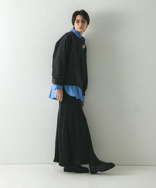 URBAN RESEARCH（アーバンリサーチ）の「カシミヤ強縮クルーネックニット（ニット/セーター・レディース・ベージュ/ライトグレー/チャコールグレー/レッド・FREE）」の9枚目の写真