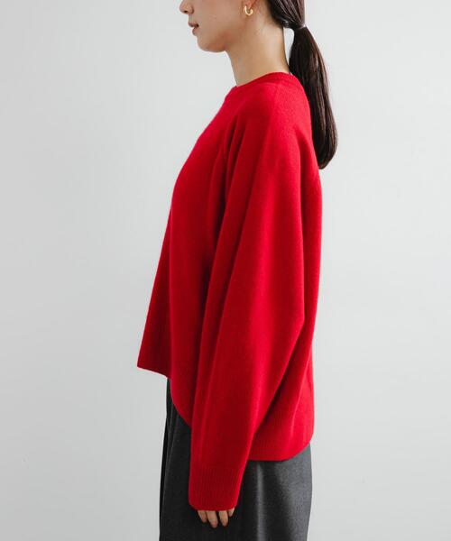 URBAN RESEARCH(アーバンリサーチ)の「カシミヤ強縮クルーネックニット(ニット/セーター・レディース・ベージュ/ライトグレー/チャコールグレー/レッド・FREE)」の11枚目の写真