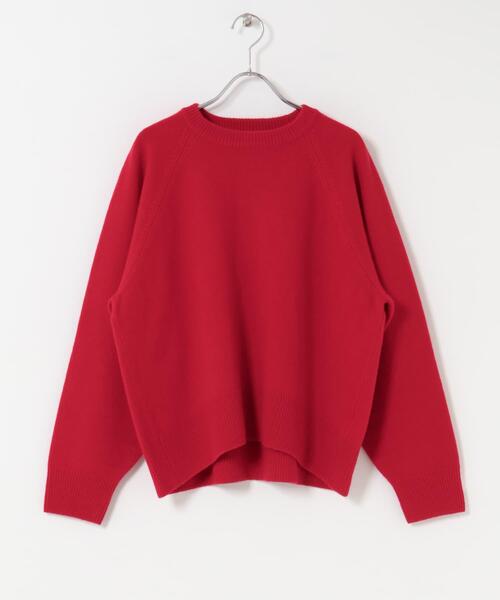 URBAN RESEARCH(アーバンリサーチ)の「カシミヤ強縮クルーネックニット(ニット/セーター・レディース・ベージュ/ライトグレー/チャコールグレー/レッド・FREE)」の13枚目の写真