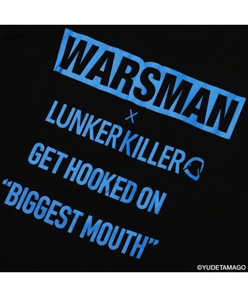 LUNKER KILLER(ランカーキラー)の「"WARSMAN with BASS" BIG-Tee(Tシャツ/カットソー・メンズ・ブラック×ブルー/ホワイト×ブルー・M/L/XL)」の6枚目の写真