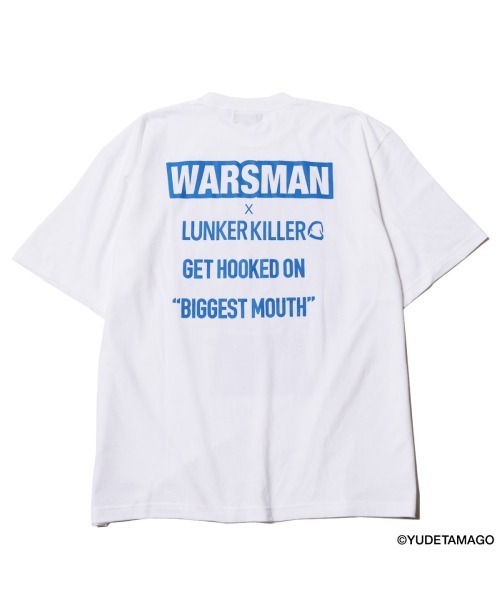 LUNKER KILLER(ランカーキラー)の「"WARSMAN with BASS" BIG-Tee(Tシャツ/カットソー・メンズ・ブラック×ブルー/ホワイト×ブルー・M/L/XL)」の12枚目の写真