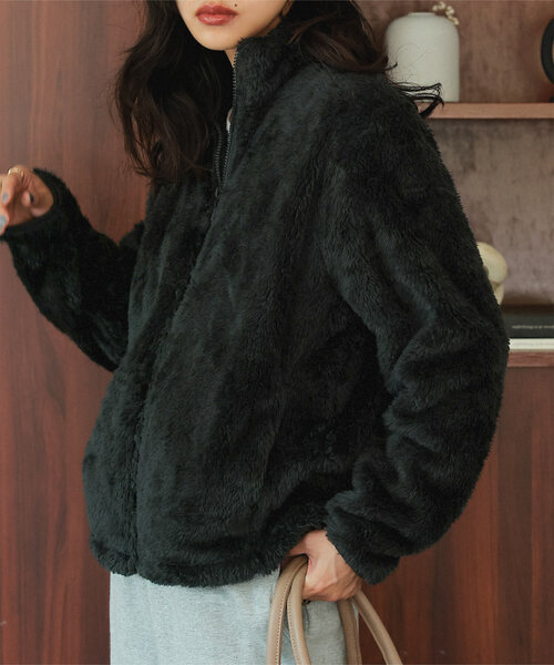 ファーフリースジップアップジャケット（ブルゾン）｜KOBE LETTUCE