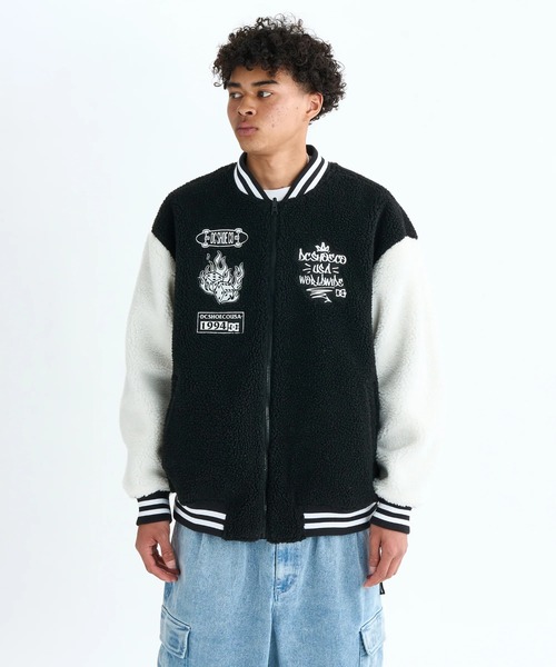 DC SHOES(ディーシーシューズ)の「25 REVERSIBLE STAND/DCリバーシブルボアスタンドブルゾン(その他アウター・メンズ・ホワイト×ブラック/ベージュ系その他/ブラック×ホワイト・X-LARGE/SMALL/LARGE/MEDIUM)」の2枚目の写真