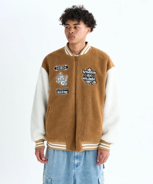 DC SHOES(ディーシーシューズ)の「25 REVERSIBLE STAND/DCリバーシブルボアスタンドブルゾン(その他アウター・メンズ・ホワイト×ブラック/ベージュ系その他/ブラック×ホワイト・X-LARGE/SMALL/LARGE/MEDIUM)」の3枚目の写真