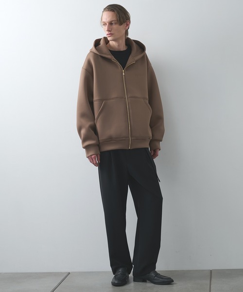 -のぶおさん限定-CULLNI ブラウン ジップアップパーカー L セール】【CULLNI】別注 Oversize Big Parka/別注 オーバーサイズ