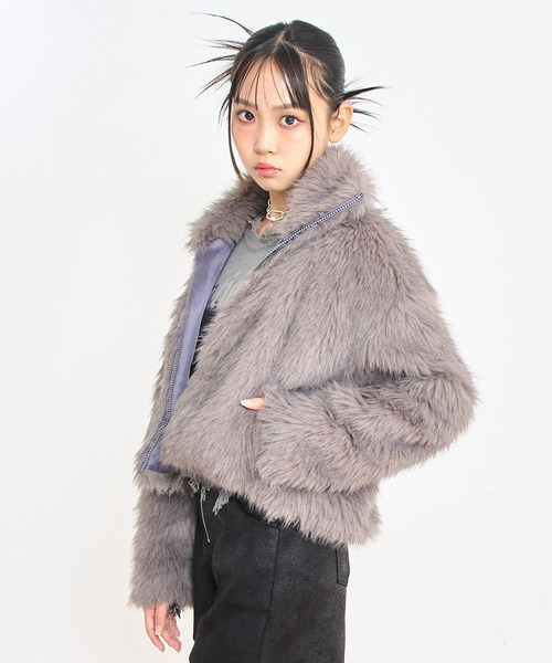 ダブルジップファーブルゾン セール】ダブル ジップ ファー ブルゾン（ブルゾン）｜ANAP GiRL