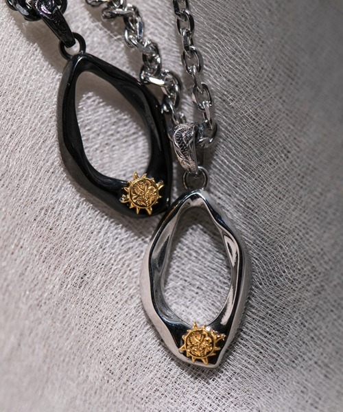 Sunstone ring necklace/【ハワイアンジュエリー】【サージカル