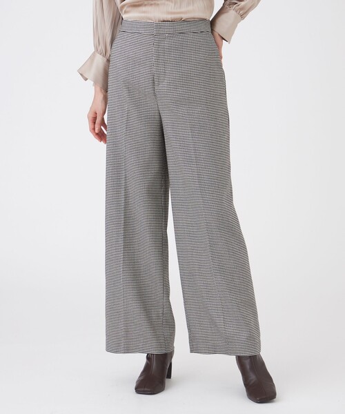 TRANS WORK(トランスワーク)の「ハウンドトゥースストレッチパンツ(その他パンツ・レディース・ブラック・38/40)」の1枚目の写真