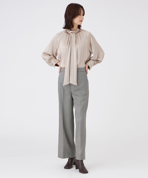 TRANS WORK(トランスワーク)の「ハウンドトゥースストレッチパンツ(その他パンツ・レディース・ブラック・38/40)」の2枚目の写真