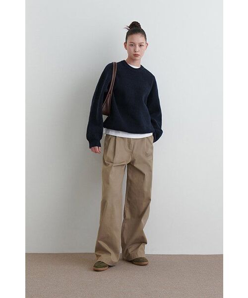MUSINSA STANDARD WOMAN（ムシンサスタンダードウーマン）の「ウィメンズツーピンタックワイドチノパンツ[ベージュ]（その他パンツ・レディース・その他・24/25/29/28/27/26/30）」の13枚目の写真