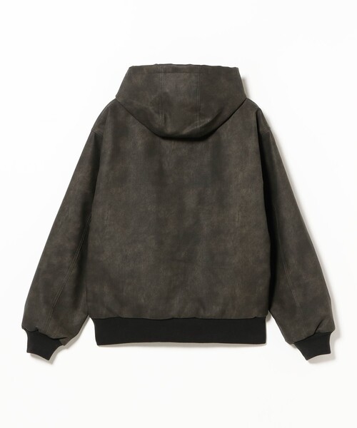 B:MING by BEAMS(ビーミングバイビームス)の「フェイク レザー ジップ パーカー(ユニセックス)(ブルゾン・メンズ・ブラック/ブラウン・S/M/L/XL)」の9枚目の写真