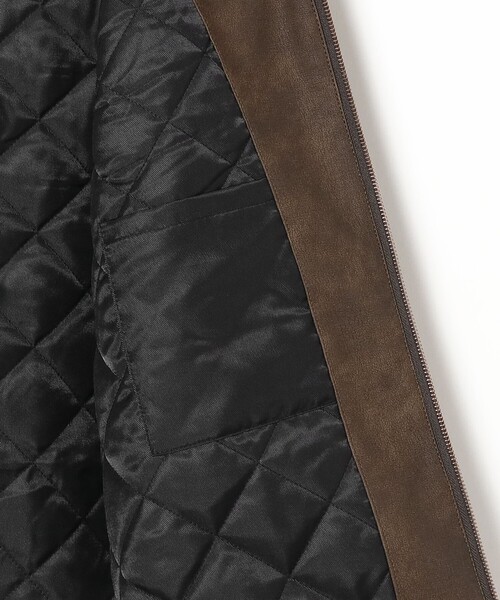 B:MING by BEAMS(ビーミングバイビームス)の「フェイク レザー ジップ パーカー(ユニセックス)(ブルゾン・メンズ・ブラック/ブラウン・S/M/L/XL)」の14枚目の写真